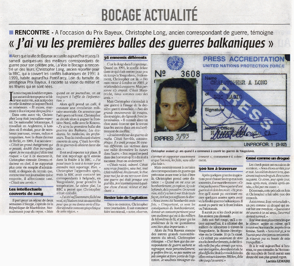 20091008 CAL WAR REPORTER La Voix Le Bocage.jpg